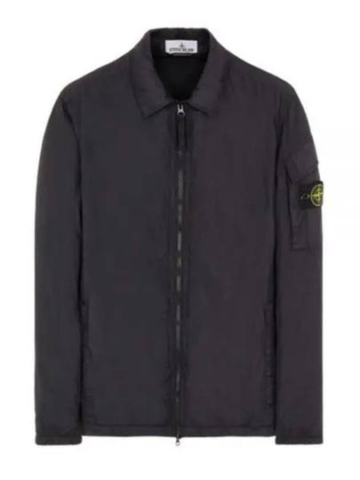 Crinkle Reps Nylon Garment Dyed Overshirt Zip Up Jacket Grey - STONE ISLAND - BALAAN 2