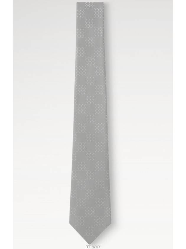 Men's Monogram Damier Tie Grey - LOUIS VUITTON - BALAAN 2