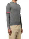 Merino Striped Crew Neck Knit Top Grey - THOM BROWNE - BALAAN 3