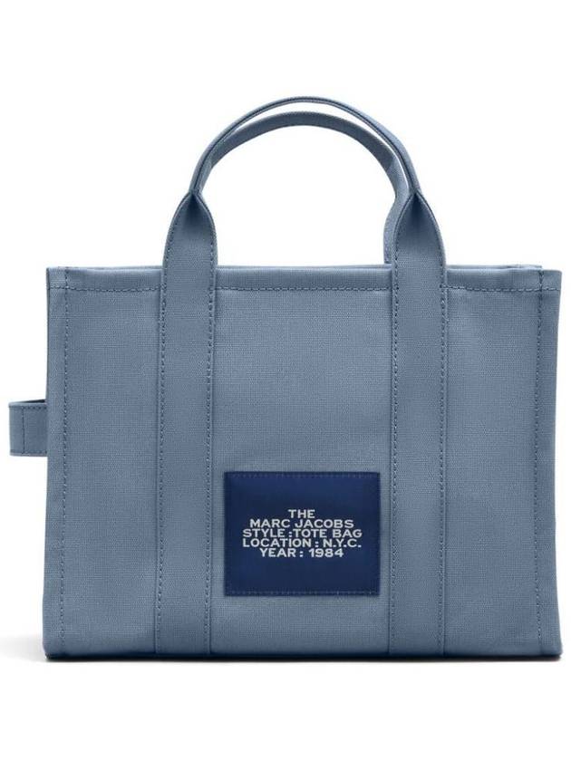 Logo Medium Canvas Tote Bag Blue - MARC JACOBS - BALAAN 3