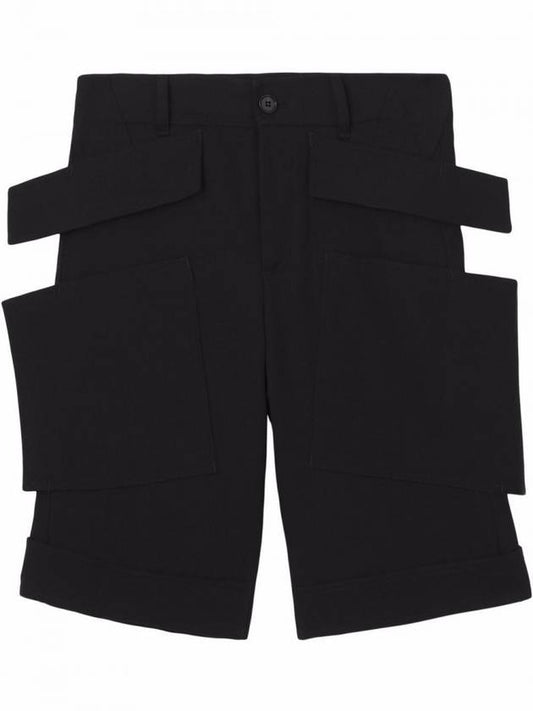 Pocket Detail Bermuda Shorts Black - BURBERRY - BALAAN 1