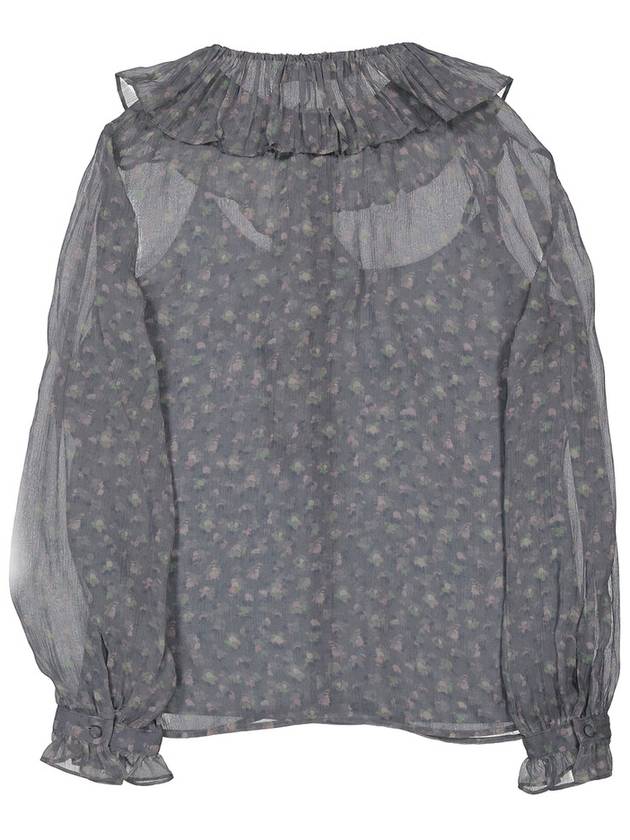 Coach Ladies Long Sleeve Printed Ruffle Silk Blouse, Brand Size 0 (X-Small) - COACH - BALAAN 2