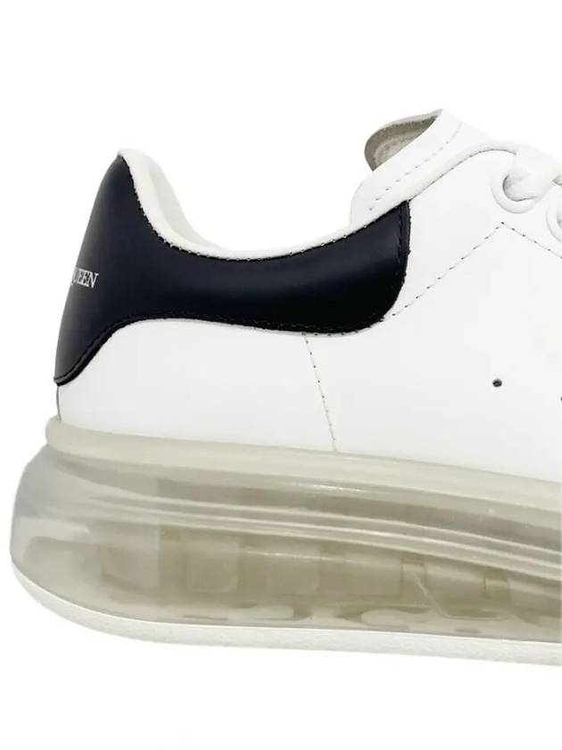 Oversized Clear Sole Low Top Sneakers Black White - ALEXANDER MCQUEEN - BALAAN 4