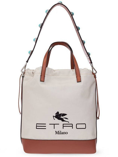 Crown Me Collection Tote Bag Beige - ETRO - BALAAN 1