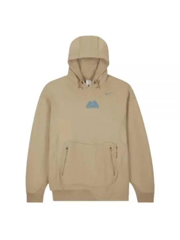 Embroidered Logo Fleece Hood Khaki - NIKE - BALAAN 2