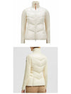 Logo patch knit down mix zip up ivory women s jacket 9B00041 M1241 034 TFS - MONCLER - BALAAN 4