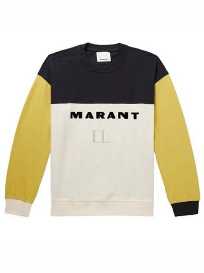 Afton Logo Cotton Sweatshirt Yellow - ISABEL MARANT - BALAAN 2