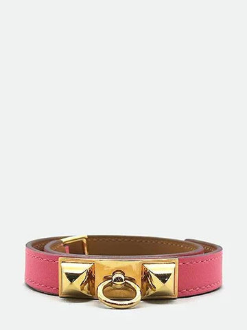 Pink leather bracelet jewelry - HERMES - BALAAN 1