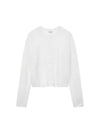 Alpaca blend crew neck cardigan white 270866 - REFORMATION - BALAAN 1