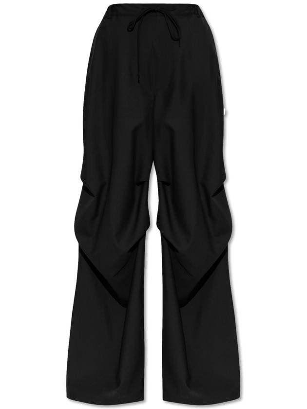 MM6 Maison Margiela Loose Fit Trousers, Women's, Black - MAISON MARGIELA - BALAAN 1