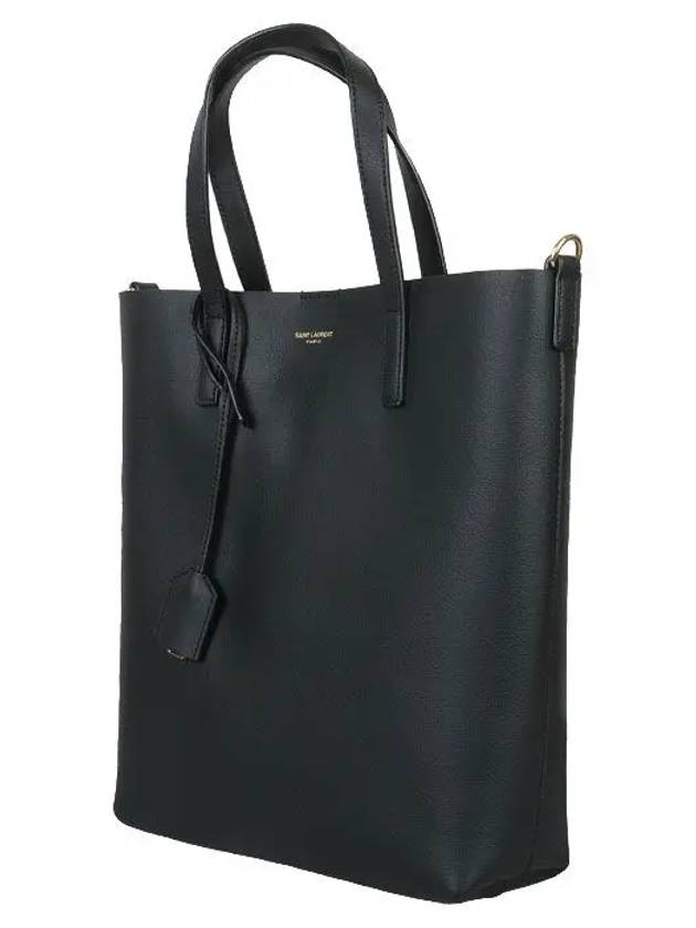 Shopping Toy Supple Leather Tote Bag Black - SAINT LAURENT - BALAAN 3