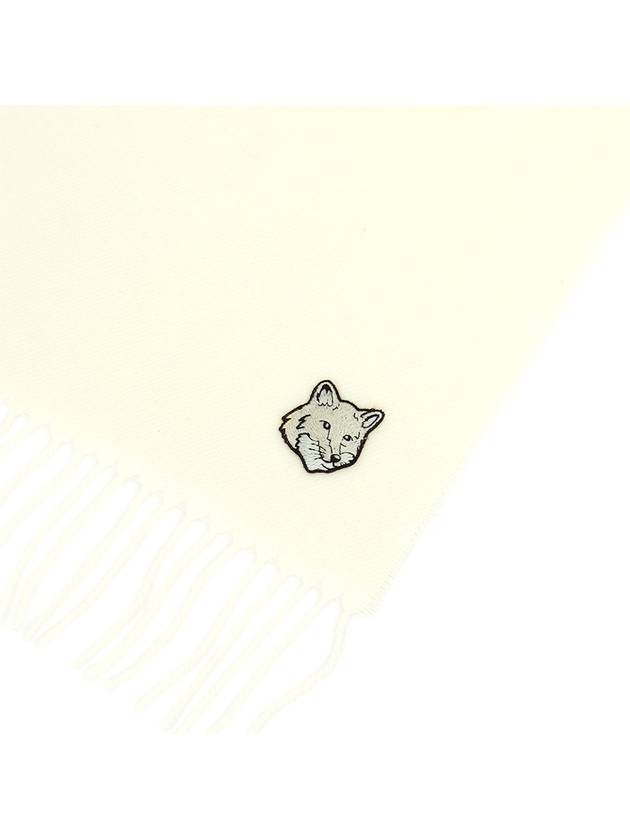 Wool Fox Head Muffler Ivory - MAISON KITSUNE - BALAAN 6