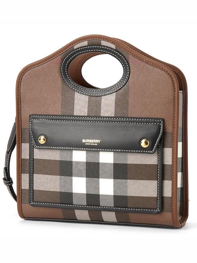 Mini Pocket Tote Bag Brown - BURBERRY - BALAAN 3