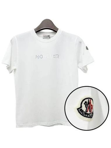 Monkle Kids Logo Patch Short Sleeve T Shirt 8Y 10Y 8C00019 83907 002 271896 1105353 - MONCLER - BALAAN 1