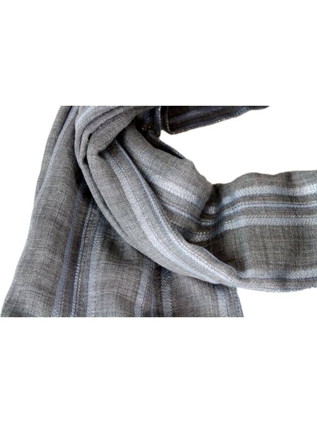 Women's Cashmere Muffler Gray - BRUNELLO CUCINELLI - BALAAN 3