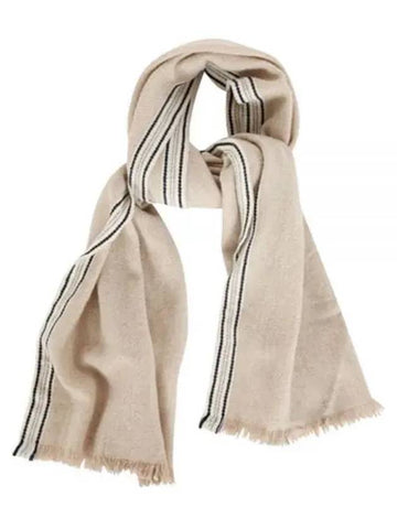 Brunello Cucinelli Cashmere Muffler Beige MSC667AG - BRUNELLO CUCINELLI - BALAAN 1