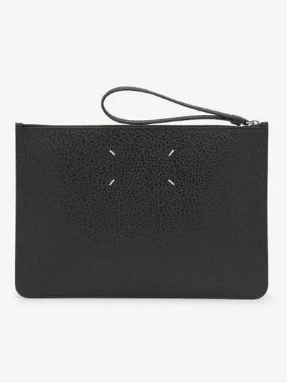 Stitched Leather Clutch Bag Black - MAISON MARGIELA - BALAAN 2