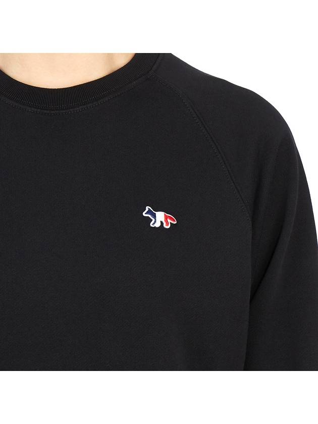 Tricolor Fox Patch Adjusted Sweatshirt Black - MAISON KITSUNE - BALAAN 9