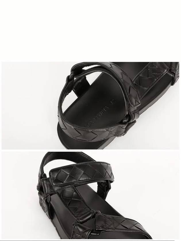 Trip Intrecciato Leather Sandals Black - BOTTEGA VENETA - BALAAN 5