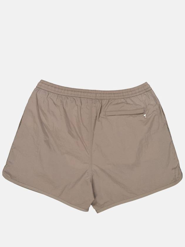 Nickel Logo Swim Shorts Light Taupe - AMI - BALAAN 3