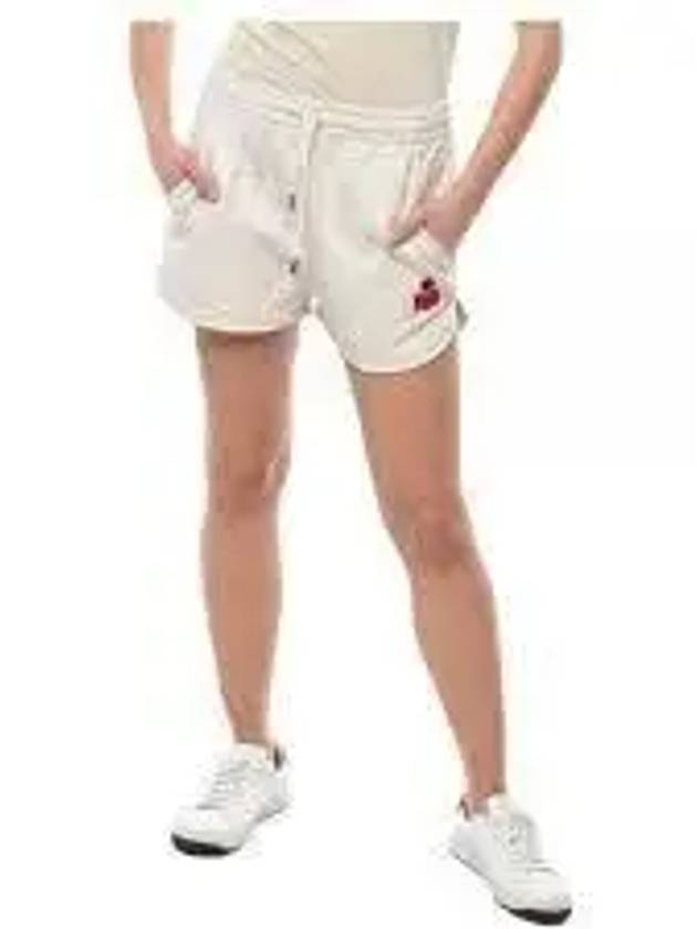 Mifa Logo Print Cotton Shorts Light Grey - ISABEL MARANT - BALAAN 2