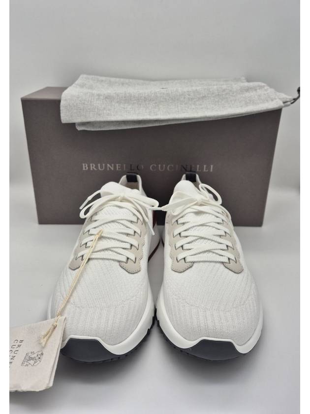 Knit Running Sneakers White - BRUNELLO CUCINELLI - BALAAN 3