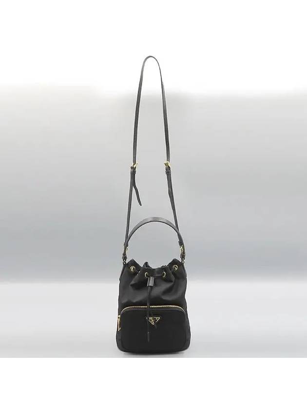 1BH038 Duet Re Nylon Bucket Bag Cross Strap - PRADA - BALAAN 4