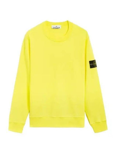 Wappen Patch Garment Dyed Sweatshirt Yellow - STONE ISLAND - BALAAN 2