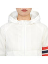 4 Bar Ripstop Polyamide Windbreaker White - THOM BROWNE - BALAAN 7