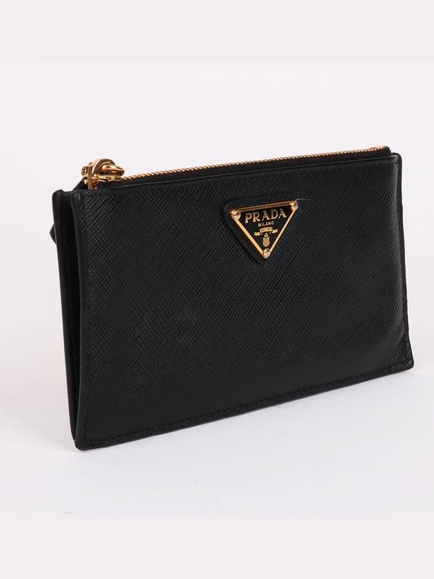 Saffiano triangle logo zipper card wallet 1MC079 - PRADA - BALAAN 4