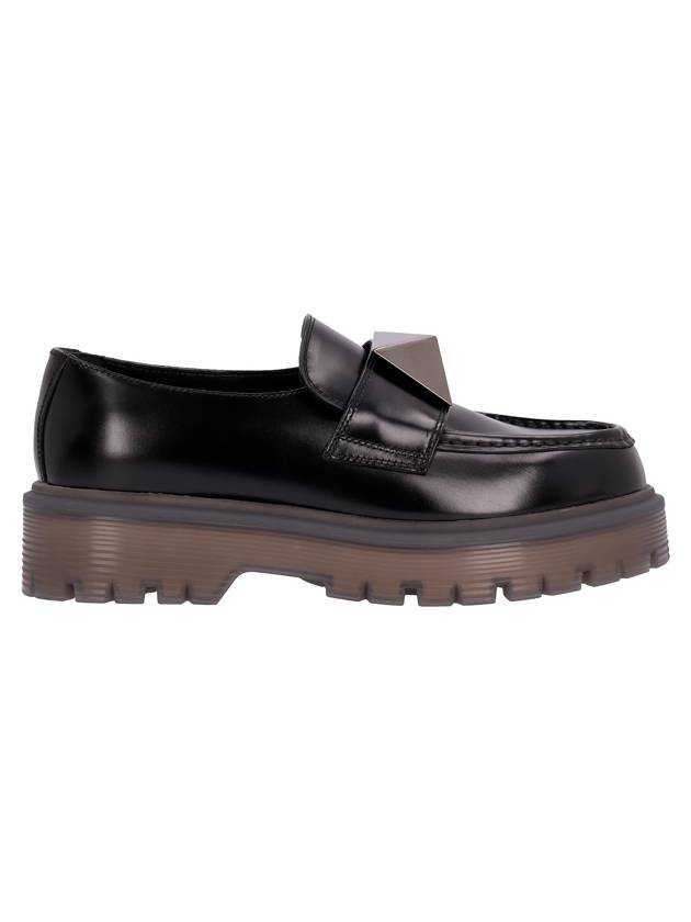 One Stud Leather Loafer Black - VALENTINO - BALAAN 2