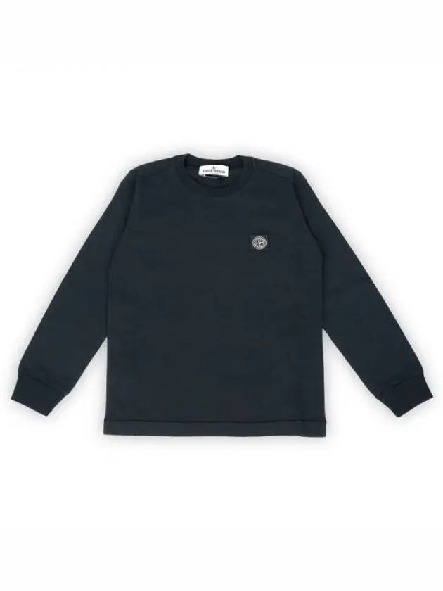 Kids Logo Patch Long Sleeve T-Shirt Navy - STONE ISLAND - BALAAN 2