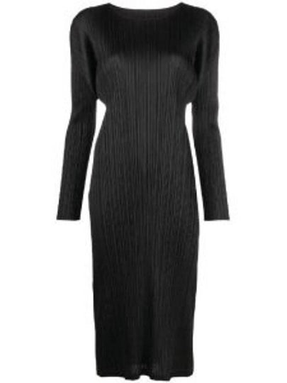 MC September Pleated Midi Dress Black - ISSEY MIYAKE - BALAAN 2