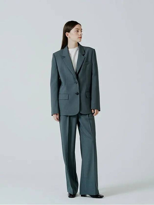 Semi over two button blazer gray - PINBLACK - BALAAN 2