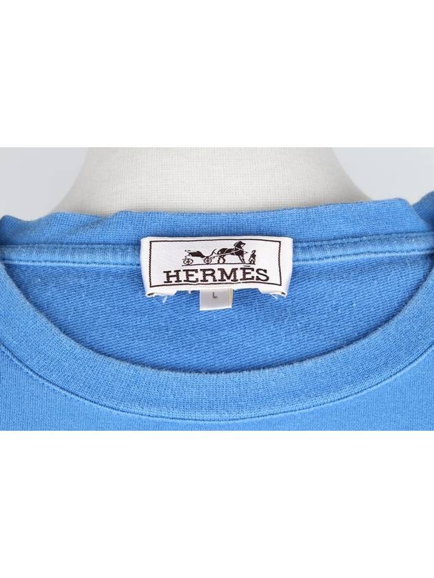 Robot leather patch short sleeve t shirt L 100 - HERMES - BALAAN 6