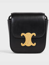 Triomphe Small Shiny Calfskin Cross Bag Black - CELINE - BALAAN 2