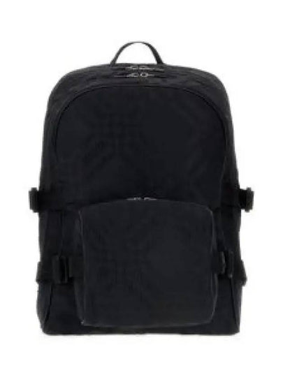 Check Print Jacquard Backpack Black - BURBERRY - BALAAN 2