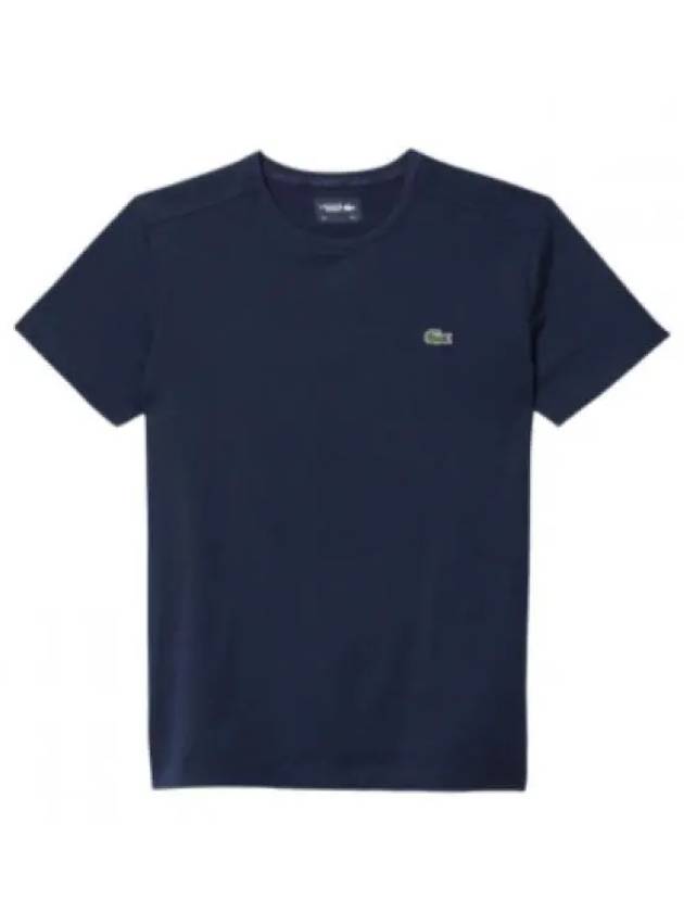 Men's Small Logo Sports Breathable Short Sleeve T-Shirt Navy - LACOSTE - BALAAN 2