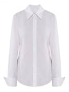 Oste Cotton Long Sleeve Shirt White - MAX MARA - BALAAN 1