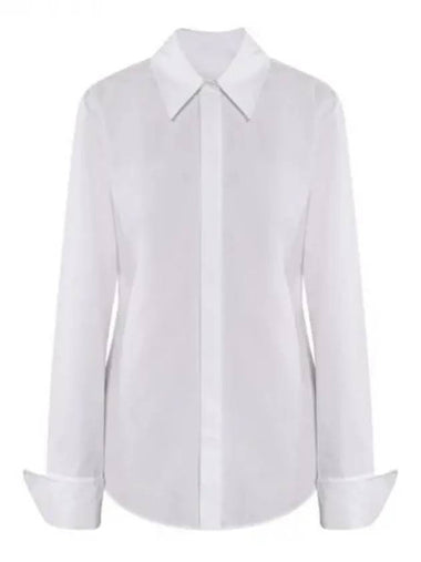 Oste Cotton Long Sleeve Shirt White - MAX MARA - BALAAN 1