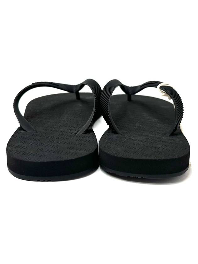 Men's Logo Monogram Flip Flops Black - VETEMENTS - BALAAN 6