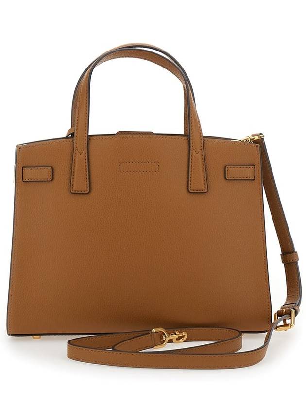 Robinson Pebbled Tote Bag Brown - TORY BURCH - BALAAN 3