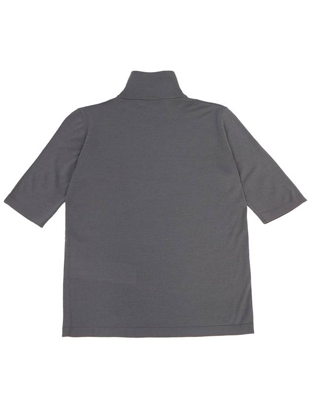 Gigi Short Sleeve Knit Turtleneck Grey - MAX MARA - BALAAN 3