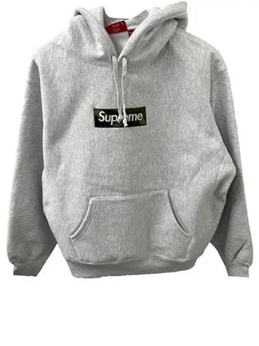 FW23SW56 AG Box Logo Hooded Sweatshirt Ash Gray Men s T Shirt TSH 271139 - SUPREME - BALAAN 1