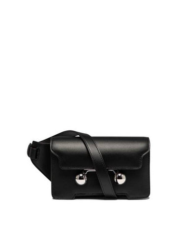 Leather Trunkaroo Crossbody Bag Black - MARNI - BALAAN 1