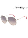 Eyewear Irregular Metal Sunglasses Pink - SALVATORE FERRAGAMO - BALAAN 2