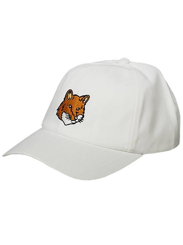 Large Fox Head 6P Ball Cap White - MAISON KITSUNE - BALAAN 2