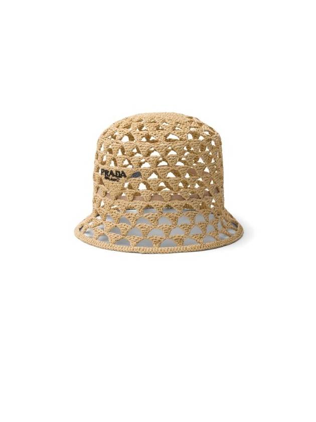 Woven Fabric Bucket Hat Tan - PRADA - BALAAN 1