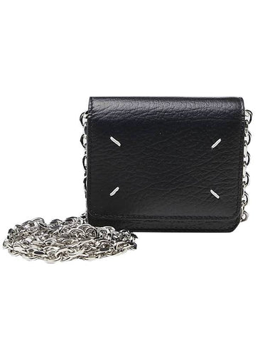 Stitch Chain Mini Card Wallet Black - MAISON MARGIELA - BALAAN 1