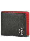 Logo two tone bifold wallet black red - CHRISTIAN LOUBOUTIN - BALAAN 1